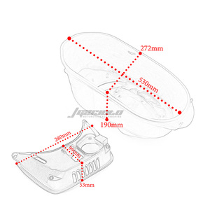 Accesorios para Motocicleta, Caja de Almacenamiento para Asiento de ABS, Compartimento para VESPA GTS GTV 2023-2025 - Product Image 6