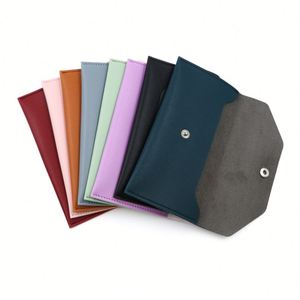 Pu Leather <b>Envelope</b> Durable <b>Money</b> <b>Envelopes</b> Coin Purse Reusable Cash Stuffing Wallet - Product Image 2