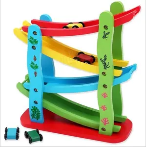 Luncur kayu anak-anak, Jalur balap skuter elastis dengan Roller Coaster yo-yo mobil
