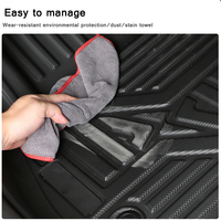 Tapis en caoutchouc OLIVER avec rainures triangulaires pour coffre de Yaris L 2014-2022, tapis de coffre arrière imperméable pour boîte de rangement