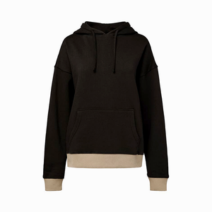 Sweat à capuche en molleton surdimensionné pour femme avec poche kangourou Color Block & Rib Cuffs Fashion Sportswear-Acid Wash & Tie Dye Techniques - Product Image 1