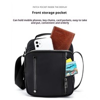 Sac à bandoulière léger et imperméable pour hommes, étui antivol pour iPad Mini et téléphone, avec fermeture à glissière et porte-clés
