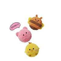 Jouet pour chien en peluche avec balle couineuse intégrée en TPR à picots, jouet interactif rebondissant pour apporter et mâcher, pour chiens de petite et moyenne taille