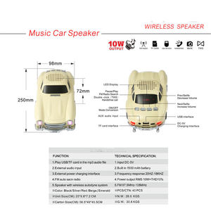 Mini haut-parleur de voiture sans fil Bluetooth, modèle de haut-parleur pour cadeau, accepte la personnalisation - Product Image 2