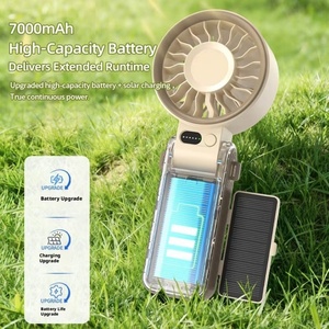 Ventilador Portátil Mini con Energía Solar, Plegable y Ligero, Batería de Larga Duración, Ventilador de Refrigeración para Viajes y Senderismo - Product Image 2