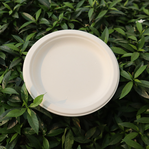 STAVIAN Best Seller 100% Plato desechable ecológico biodegradable Tamaños personalizables 6 pulgadas redondo en color blanco y natural - Product Image 1