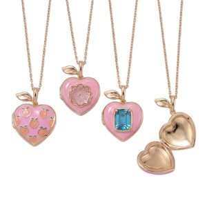 New 14k Gold Plated Jewelry Waterproof <b>Copper</b> Dainty <b>Chain</b> Fruit Peach Pendant Necklace for Daily Wear - Product Image 5
