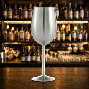 Wine Glass Wine Glass Hammered Dual Color Stainless Steel Wine Double Wall Vacuum Flask Stainless Steel - Product Image 1