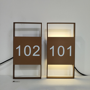 Placa de Puerta Moderna Iluminada para Montar en la Pared, Número de Casa con Retroiluminación LED, Letrero para Habitación de Hotel - Product Image 2