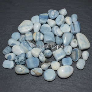 Pierres Roulées d'Agate Bleue Traitées par Rayonnement pour la Guérison et la Décoration Intérieure – Vente en Gros de Pierres Précieuses en Vrac de Qualité Supérieure - Product Image 2