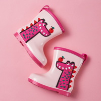 Bottes de pluie en PVC à imprimé animal mignon pour enfants, bottes en caoutchouc légères et imperméables pour tout-petits et bébés, pour l'hiver, l'été et l'automne