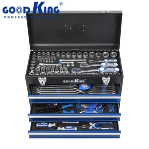 Goodking 408 pcs bền công cụ thiết lập Hộp đa chức năng hộp công cụ thiết lập Phần cứng ổ cắm cờ lê 3 lớp sửa chữa hộp 14081 - Product Image 1