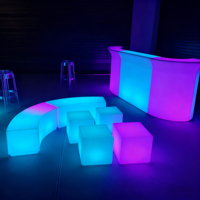 Bar mobile LED moderne, comptoir à cocktails portable et étanche pour boîte de nuit, bar, mariage ou fête, disponible à la vente