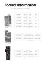 Pemanas Sauna Harvia Steam Generator Cilindro Pro Commercial Pillar OEM PC135E 13.2KW Baja Hitam dengan Pengontrol LCD