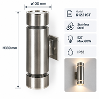 Lampe murale extérieure moderne en acier inoxydable, antirouille, avec détecteur de mouvement, fonction crépuscule-aube, pour hôtel, alimentation CA, étanche IP65, éclairage de porche