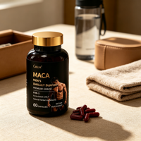 Approvisionnement direct usine, prêt à expédier : Complément de Maca Rouge 60 gélules, forte marge de profit, approvisionnement en gros, capsules pour la vitalité masculine