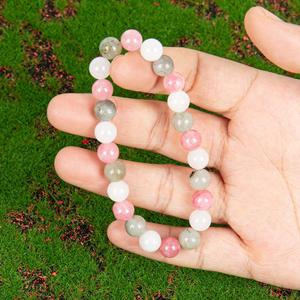 Gelang kristal trendi membawa perdamaian keberuntungan perhiasan injeksi energi kemakmuran batu alam gelang manik-manik