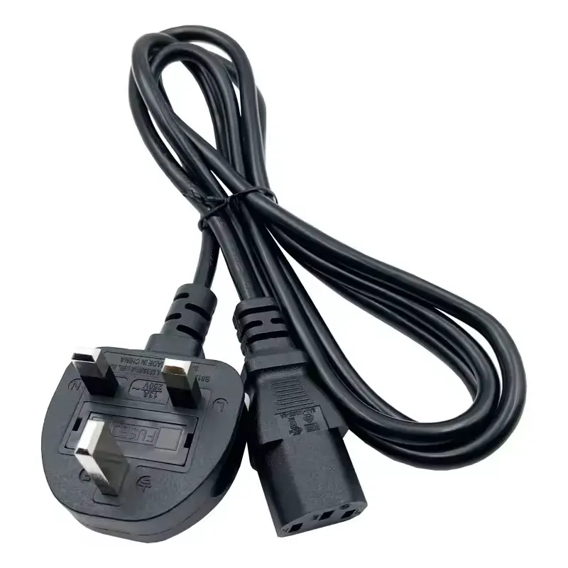 Uk Bs1363 Naar C13 Britain England Netsnoer 1.8M Zekering Iec C13 Naar Uk Plug Laptop Rekenkabel