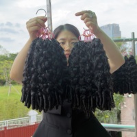 Extensions de cheveux humains au crochet, bouclées birmanes, en vrac, invisibles, pré-séparées, avec fil central