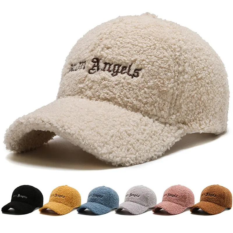 Berretto da baseball caldo in lana di agnello da donna autunno e inverno versione coreana all-match trend teddy berretto e cappello in velluto