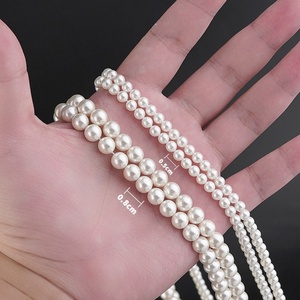 Wholesale Different Size High Quality Circle Natural White Freshwater Pearl Beads Strands Jewellery for Gift - Product Image 3