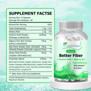 Complément Alimentaire Personnalisé Ocean Better Fiber Capsule Optimisé avec Psyllium Hulk et Sloppery Elim, Mélange Breveté - Product Image 6