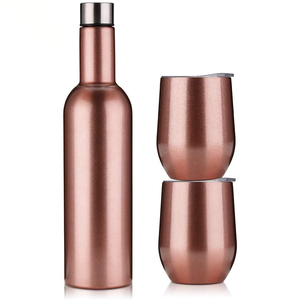 Business Gift Popular Wholesale Stainless Steel Vacuum Insulated 750ml Wine Bottles Lid Camping <b>Large</b> Capacity Portable - Product Image 4