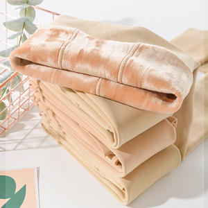 KTS1Custom Leggings <span class=keywords><strong>couleur</strong></span> <span class=keywords><strong>chair</strong></span> longueur femmes automne hiver Plus polaire épais jambe nue collants collants en caoutchouc antidérapants - Product Image 3