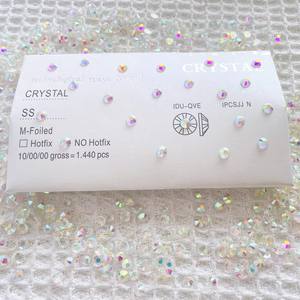 Rhinestone Kaca Transparan AB Tanpa Lapisan, Flat Back Non Hot Fix, Ukuran SS3 SS4 SS6 SS8 SS10 SS16 SS20 SS30, Grosir untuk Pakaian - Product Image 3