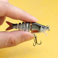 WildTrek 5.5cm 4.8g Mini Eklemli Swimbait Sert Balıkçılık Yemi Parçalı Levrek Yemi Tuzlu Su ve Tatlı Su İçin Batar Tip Yapay Yem
