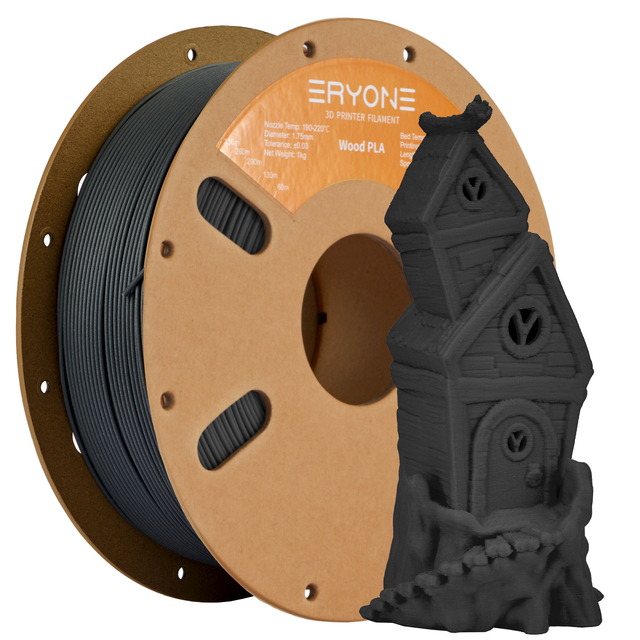 Factory Wholesale 1.75mm 1KG Wood PLA 3D Printer Filament Applicable to Bambu Lab 3D Printers