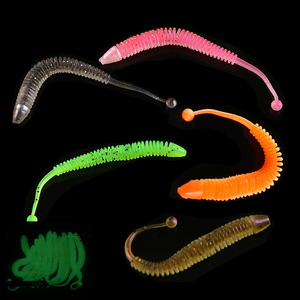 S032 10 pz/lotto Jig Worm pesca Silicone <span class=keywords><strong>esche</strong></span> morbide piccole <span class=keywords><strong>esche</strong></span> di gomma artificiale esca morbida pesca spigola <span class=keywords><strong>esche</strong></span> PescaTackle - Product Image 2