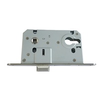 Corps de serrure de porte en acier inoxydable 7250B, design moderne, argenté, multifonctionnel pour portes en bois, projets de chambre et de salle de bain