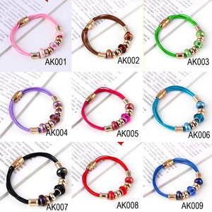 <span class=keywords><strong>Bracelet</strong></span> de mode en perles à gros trous, bijoux en verre, <span class=keywords><strong>bracelet</strong></span> en perles, pour la création de bracelets en cordon ciré, cadeau - Product Image 4