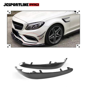 2 unids/set de fibra de carbono/faro antiniebla delantero de carbono forjado, adornos de guarnición de cejas para mercedes-benz Clase C W205 <span class=keywords><strong>C63</strong></span> <span class=keywords><strong>AMG</strong></span> 2015 2016 <span class=keywords><strong>2017</strong></span> - Product Image 1
