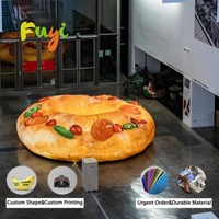 Modèles alimentaires gonflables, modèle de dessert gonflable, modèle de pain gonflable, anneau de beignet gonflable pour la publicité des boulangeries et la décoration d'événements