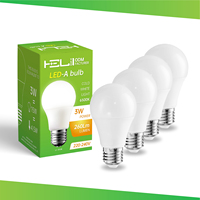 Bombilla LED HELI 3W E27 A60, Luz Blanca Fría de 6500K, Ra 80, Sin Parpadeo, Función de Memoria, Lámpara LED para Iluminación del Hogar y la Oficina