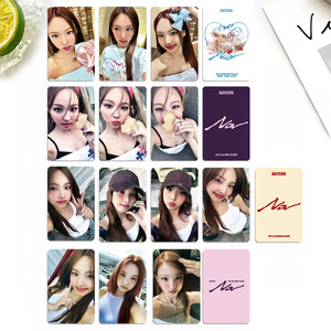 3/5 unids/set KPOP <span class=keywords><strong>Nayeon</strong></span> NA 2 ° álbum en solitario Selfie Photocards doble cara lindo moda Lomo tarjetas postales Fans colección regalos - Product Image 2