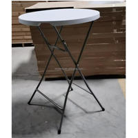 Ventes chaudes, table de bar pliante en plastique HDPE moderne et bon marché pour une utilisation en intérieur/extérieur