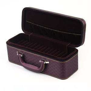 Estuches de terciopelo hechos a mano de alta gama, bandejas de plástico apilables, organizador de joyas de acrílico grande con cremallera para viaje, servicio OEM de logotipo personalizado - Product Image 1