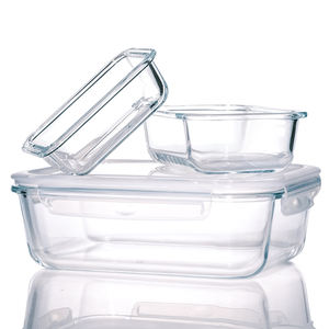 Boîte à lunch en verre populaire de grande capacité de 1040ml au <span class=keywords><strong>micro</strong></span>-<span class=keywords><strong>ondes</strong></span> avec couvercle en plastique - Product Image 5