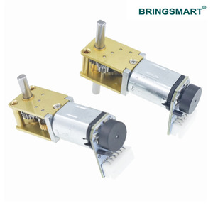 Bringsmart SRY-N20SB 12 Volt DC động cơ điện 3V tốc độ thấp DC động cơ mã hóa 6V nhỏ mô-men xoắn thấp đôi trục DC Worm Gear động cơ - Product Image 3