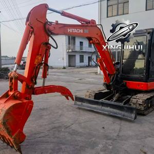 Excavatrice d'occasion Hitachi Zaxis50U, 5 tonnes, marque japonaise d'origine, moteur Yanmar, godet de 0,2 m, excavatrice d'occasion avec pince à griffes. - Product Image 6