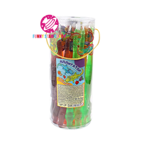 Long bâton de pouding en forme de crocodile à saveur de fruit halal, bonbons aigres, gelée gommeuse pour enfants