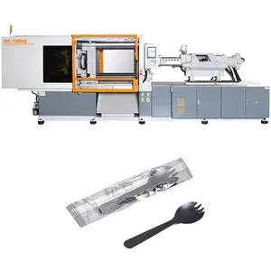Robust Injection Unit 150HS OUCO Thin Wall Plastic Spoon Horizontal Injection Molding Machine Making