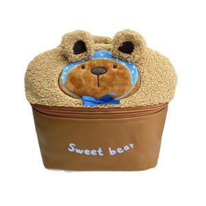 Sweet Bear <b>Toiletry</b> Bag Brown Large Capacity Multifunctional <b>Storage</b> Bag For Bathroom Home Use - Product Image 5