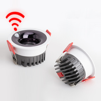 Spot LED 12W en aluminium avec réflecteur noir pour intérieur, bureau, commerce, maison, salon