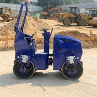 Rouleau compresseur vibrant à double tambour fiable de 2 tonnes et 1,5 tonne pour la construction routière, à vendre