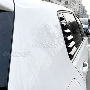 2PCS Car Rear <b>Window</b> Shutter Louver <b>Cover</b> Trim for Volkswagen GOLF MK6 MK7 MK7.5 MK8 GTI GTD R Carbon Fiber Style - Product Image 4