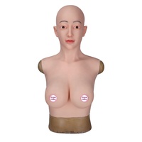 2023 masque en silicone avec formes de poitrine faux seins mascarade caoutchouc réaliste femme masque facial pour Crossdresser mâle à femelle